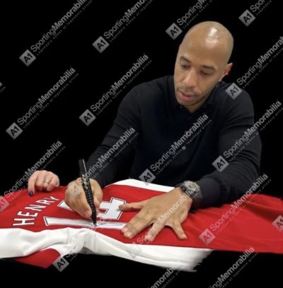 เสื้อ Arsenal Retro พร้อม ลายเซ็นสด Thierry Henry
