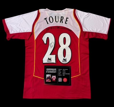 เสื้อ Arsenal Retro Signed by Kolo Touré พร้อมข้อความพิเศษ