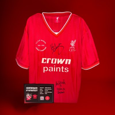 เสื้อ Liverpool Retro Signed Kenny Dalglish & Ian Rush พร้อมข้อความพิเศษ "YNWA Thailand"