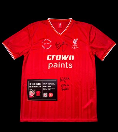 เสื้อ Liverpool Retro Signed Kenny Dalglish & Ian Rush พร้อมข้อความพิเศษ "YNWA Thailand"