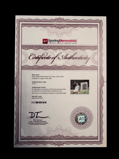 โปสเตอร์ Rodri Signed Manchester CIty