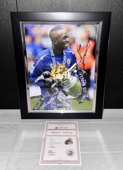 โปสเตอร์ Claude Makélélé Signed Chelsea Photo