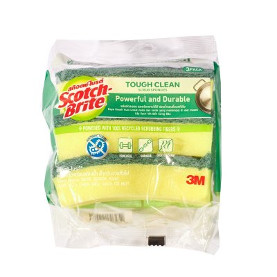 แผ่นใยขัดฟองน้ำ 2IN1 ANTI-BAC 3M รุ่น Z057-0015N (สีชมพู/เขียว)