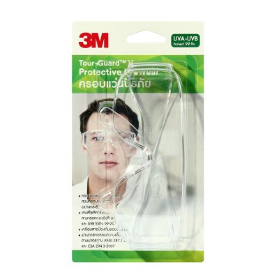 ครอบแว่นนิรภัย 3M เลนส์ใส รุ่น TGV01-100
