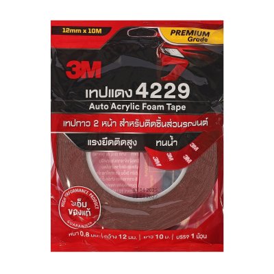 เทปโฟม 2 หน้าออโต้อะคริลิค 12 มม.X2.5 ม. 3M รุ่น 4229P