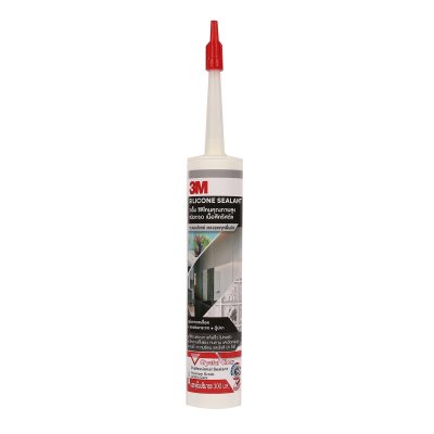 กาวซิลิโคน แบบมีกรด 3M ขนาด 300ML (สีขาว/คริสตัลใส/อะลูมิเนียม)
