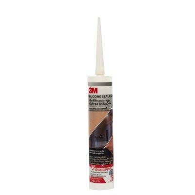 กาวซิลิโคน แบบมีกรด 3M ขนาด 300ML (สีขาว/คริสตัลใส/อะลูมิเนียม)