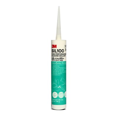 กาวซิลิโคน 100% 3M รุ่น SIL 100 (สีขาว/ดำ/ใส)