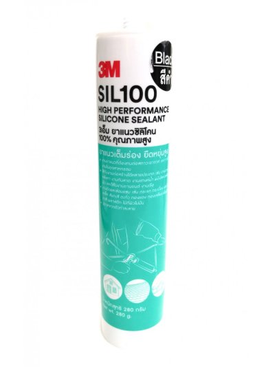 กาวซิลิโคน 100% สำหรับอุดรอยต่อ สีขาว,ดำ,ใส SIL 100 3M