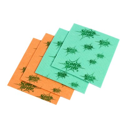ผ้าฟองน้ำอเนกประสงค์ 3M รุ่น Z052-0468 (7x7.8x0.2 นิ้ว, 4 ชิ้น/แพ็ค)