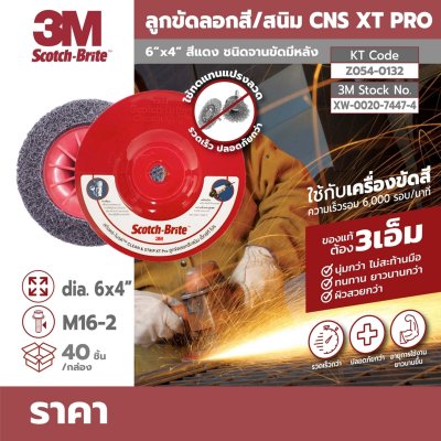 จานขัดลอกสี/สนิม 3M รุ่น S/B CNS ขนาด 6X4 นิ้ว