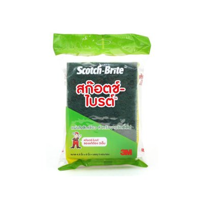 สก๊อตช์ไบรต์ 3M รุ่น 7496 สีเขียว ขนาด 4.5X6 นิ้ว (5PCS/PAC)