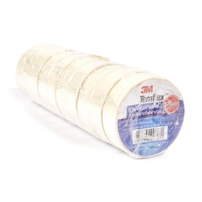 เทปพันสายไฟ TEMFLEX PLUS 3/4"X10M สีขาว 3M