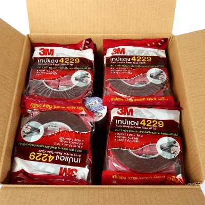 เทปโฟม 2 หน้า 12 มม.X10 ม. 3M รุ่น 4229 (ยกลัง แถม TEMFLEX)