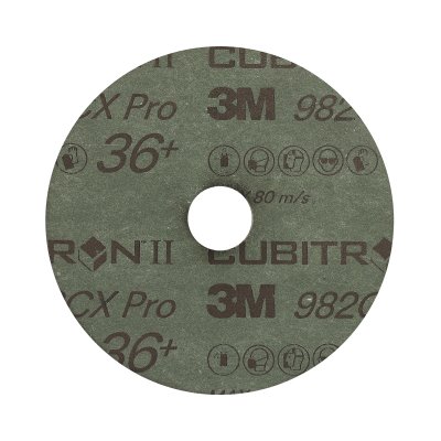 แผ่นขัดไฟเบอร์ 3M รุ่น CUBITRON II 982CX PRO เบอร์ G36 ขนาด 4X5/8 นิ้ว