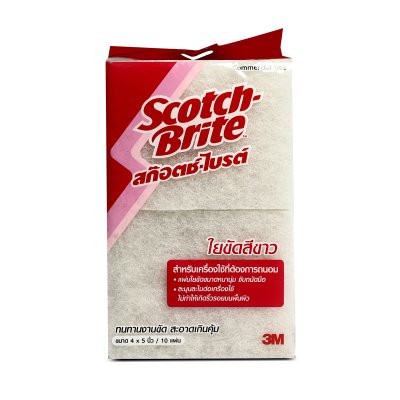 แผ่นใยขัดชนิดอ่อน (ไลท์สครับ) 3M รุ่น 9030 (4x5 นิ้ว สีขาว)