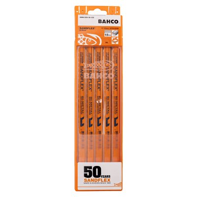 ใบเลื่อยตัดเหล็ก SANDFLEX สีส้ม 12 นิ้ว 18TPI BAHCO รุ่น B051-0060S (100 ใบ/กล่อง)