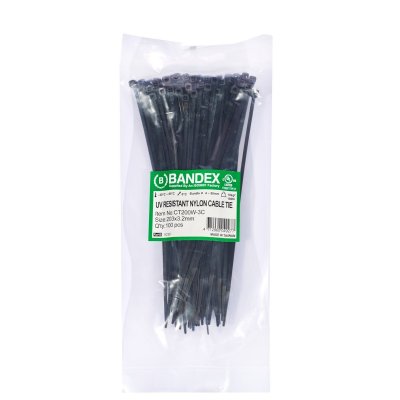 เคเบิ้ลไทร์กันยูวีดำ BANDEX 11-7/8 นิ้ว (100P) รุ่น CT-300W-4C