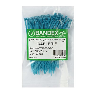 เคเบิ้ลไทร์ 4" สีน้ำเงิน (100เส้น) BANDEX รุ่น CT100BE-2C