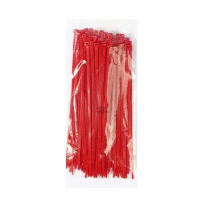 เคเบิ้ลไทร์ 10" สีแดง (100เส้น) BANDEX รุ่น CT250RD-4C