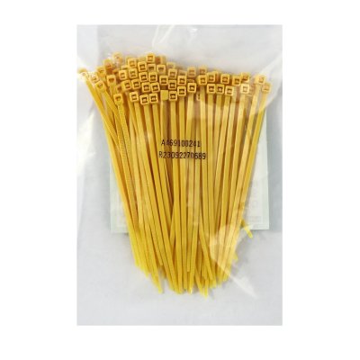 เคเบิ้ลไทร์ 4" สีเหลือง (100เส้น) BANDEX รุ่น CT-100YW-2C