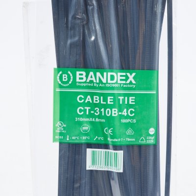 เคเบิ้ลไทร์ BANDEX 12 นิ้ว สีดำ (100เส้น) รุ่น CT-310B-4C