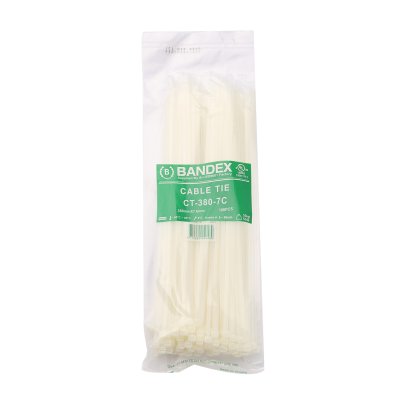 เคเบิ้ลไทร์ สีขาว 15 นิ้ว (100 เส้น/แพ็ค) BANDEX รุ่น CT-380-7C