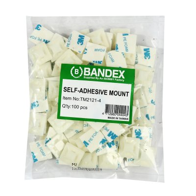 แป้นกาวยึดสายไฟ BANDEX (21X21MM/28X28MM) รุ่น TM-2121-4
