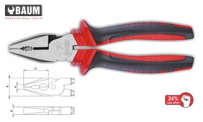 คีมปากจระเข้ 7" Baum