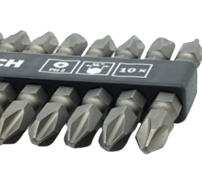 ชุดดอกไขควงแฉก PH2-65มม. สีเงิน BOSCH  10ดอก/แพ็ค