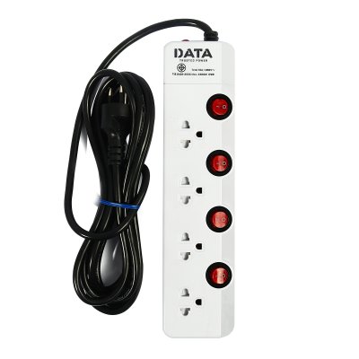 ปลั๊กรางไฟมาตรฐาน มอก. 4 ช่อง 4 สวิตซ์ (3/5 เมตร) DATA รุ่น HM4496