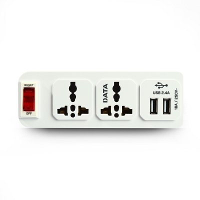 เต้ารับอะแดปเตอร์ 2 ช่อง 1 สวิตซ์ 2 USB 16A DATA รุ่น AL56