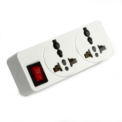เต้ารับอะแดปเตอร์ 2 ช่อง พร้อมสวิตซ์ DATA รุ่น ADAPTER UNIVERSAL 2