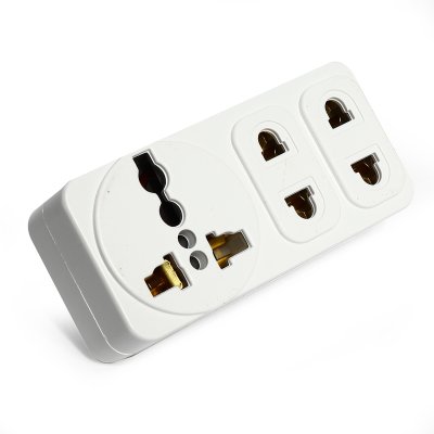 เต้ารับอะแดปเตอร์อเนกประสงค์ 3ขา 1ช่อง + 2ขา 2ช่องคู่ DATA รุ่น ADAPTER UNIVERSAL 1