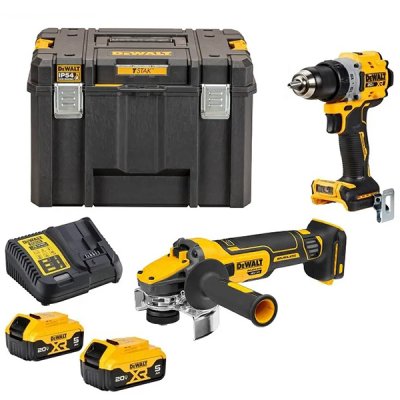 ชุดSet DEWALT DCD805+DCG409 แบตเตอรี่ 5Ah 2 ก้อน รุ่น DCK2216P2T-B1
