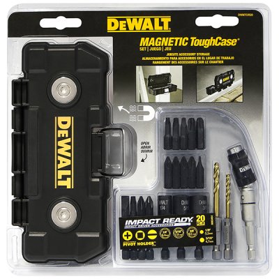 ชุดดอกไขควง DEWALT 20 ชิ้น + กล่อง Magnetic Tough Case รุ่น DWMTCIR20