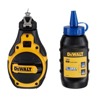 ชุดบักเต้าตีเส้น DEWALT รุ่น DWHT48333BC 100 ฟุต พร้อมผงชอลก์สีน้ำเงิน/แดง
