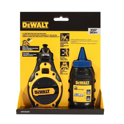 ชุดบักเต้าตีเส้น DEWALT รุ่น DWHT48333BC 100 ฟุต พร้อมผงชอลก์สีน้ำเงิน/แดง