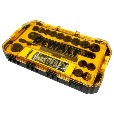 ชุดลูกบล็อก DEWALT 23 ชิ้น 1/2″ Drive Metric/SAE DWMT74739