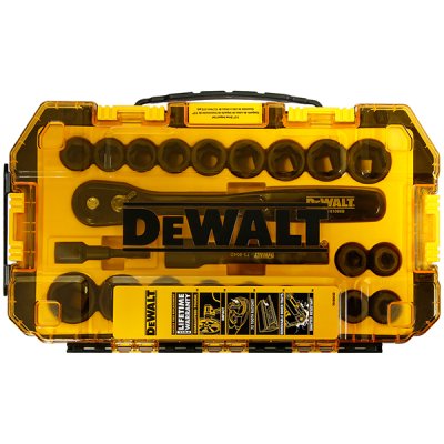 ชุดลูกบล็อก DEWALT 23 ชิ้น 1/2″ Drive Metric/SAE DWMT74739