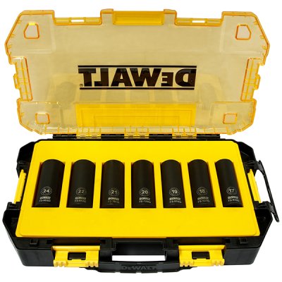ชุดลูกบล็อก DEWALT 6 เหลี่ยม 7 ชิ้น 1/2″ DWMT74737