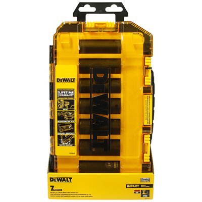 ชุดลูกบล็อก DEWALT 6 เหลี่ยม 7 ชิ้น 1/2″ DWMT74737