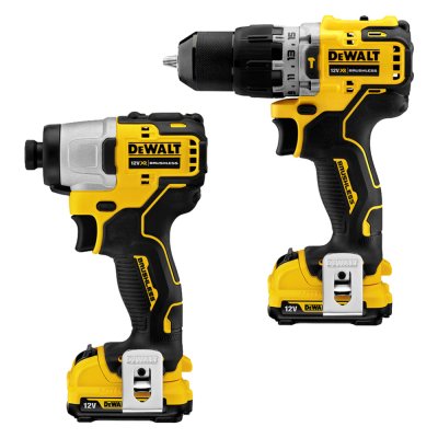 ชุดสว่านกระแทกและไขควงกระแทกไร้สาย DEWALT 12V Max พร้อมกล่องเครื่องมือ TSTAK รุ่น DCK2111L2T-B1