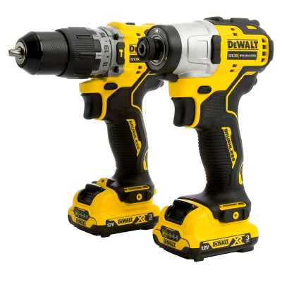 ชุดสว่านกระแทกและไขควงกระแทกไร้สาย DEWALT 12V Max พร้อมกล่องเครื่องมือ TSTAK รุ่น DCK2111L2T-B1