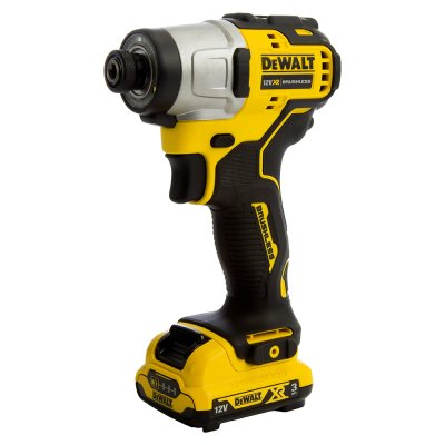 ชุดสว่านกระแทกและไขควงกระแทกไร้สาย DEWALT 12V Max พร้อมกล่องเครื่องมือ TSTAK รุ่น DCK2111L2T-B1