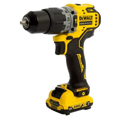 ชุดสว่านกระแทกและไขควงกระแทกไร้สาย DEWALT 12V Max พร้อมกล่องเครื่องมือ TSTAK รุ่น DCK2111L2T-B1