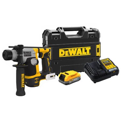 ชุดสว่านโรตารี่ไร้สาย DEWALT 16 มม. SDS-Plus แบตเตอรี่ Powerstack 1 ชิ้น กล่อง TSTAK รุ่น DCH172E1T-B1