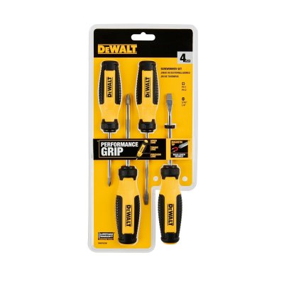 ชุดไขควง DEWALT 4 ชิ้น PH1 PH2 หัวแบน 3/16,1/4 นิ้ว รุ่น DWHT65200