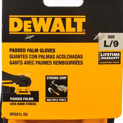ถุงมือเซฟตี้ Heavy Duty ToughGrip DEWALT ไซส์ L รุ่น DPG21L