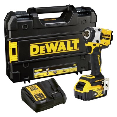 บล็อกกระแทกไร้สาย ไร้แปรงถ่าน DEWALT 1/2″ 406Nm 20V Max พร้อมแบตเตอรี่ 5.0Ah รุ่น DCF921P1-B1